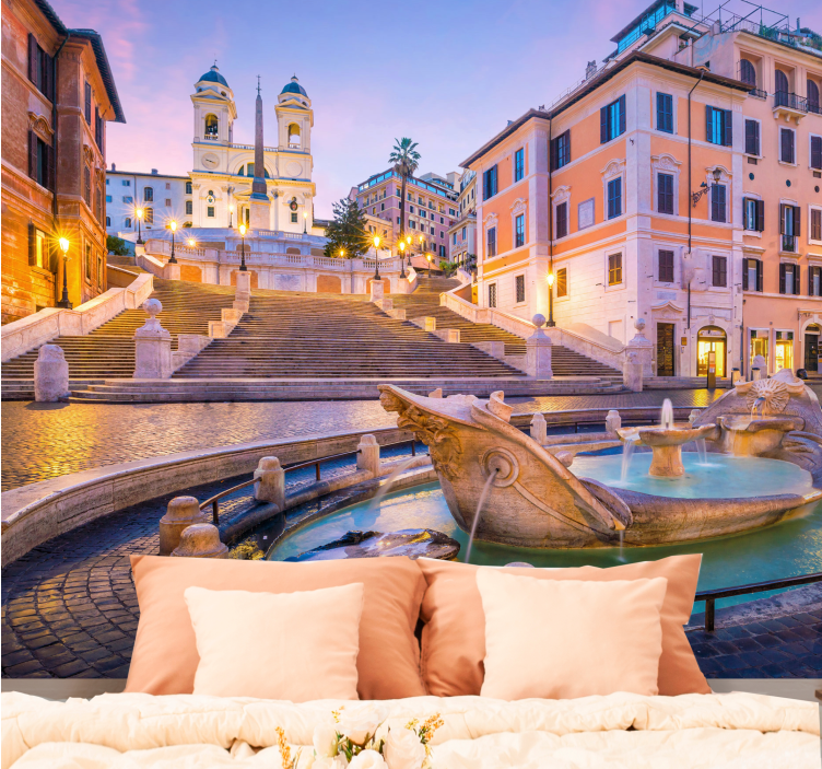 Piazza di Spagna in Rome wall mural - TenStickers
