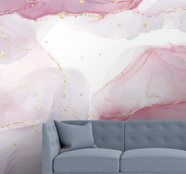 Pink crystal texture  3D Wall Mural - TenStickers