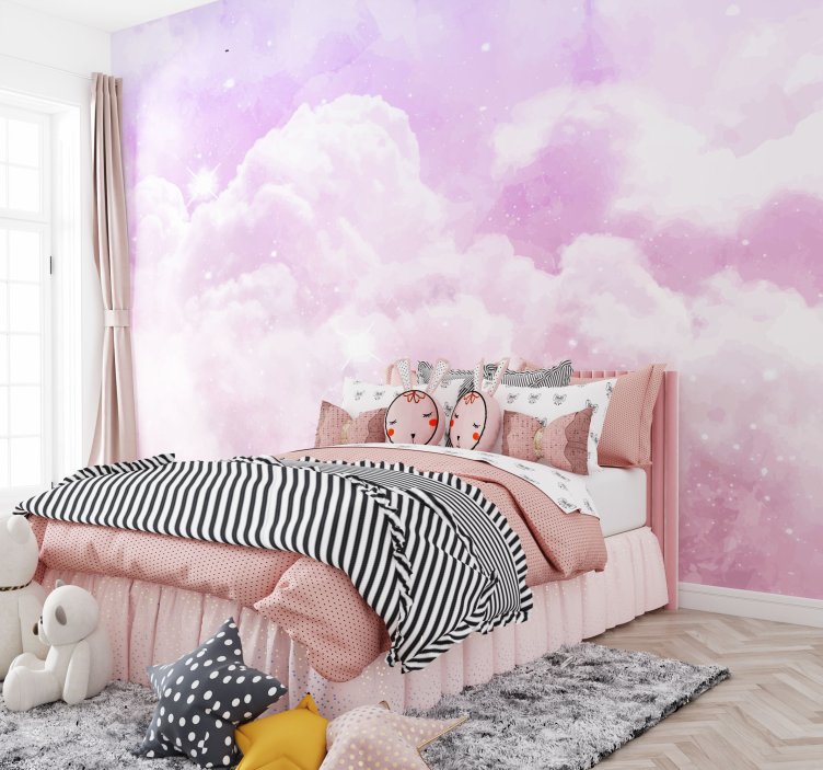 pink sky Kids wall murals - TenStickers