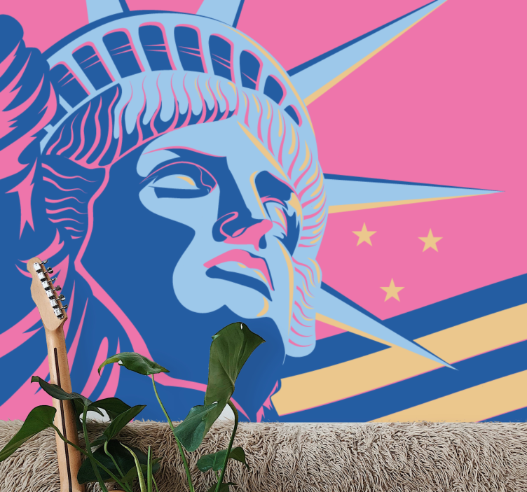 Pop Liberty multicolor Urban Art Wall Mural - TenStickers