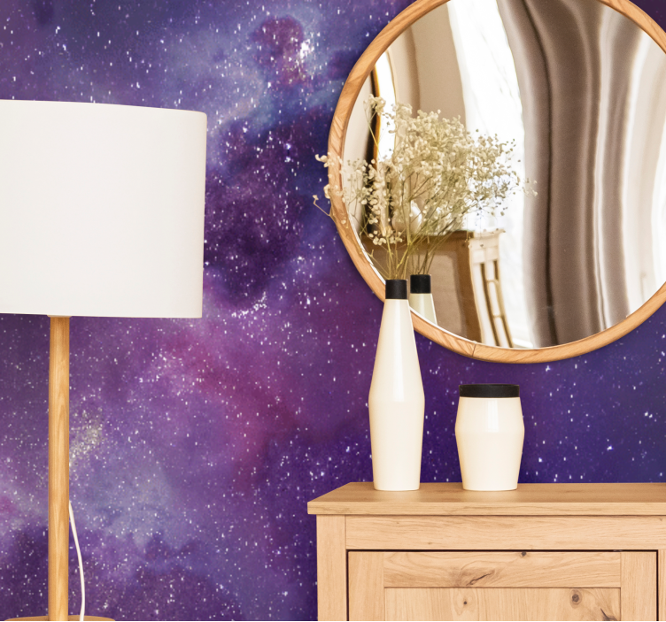 Purple galaxy stardust Marriage Wall Murals - TenStickers