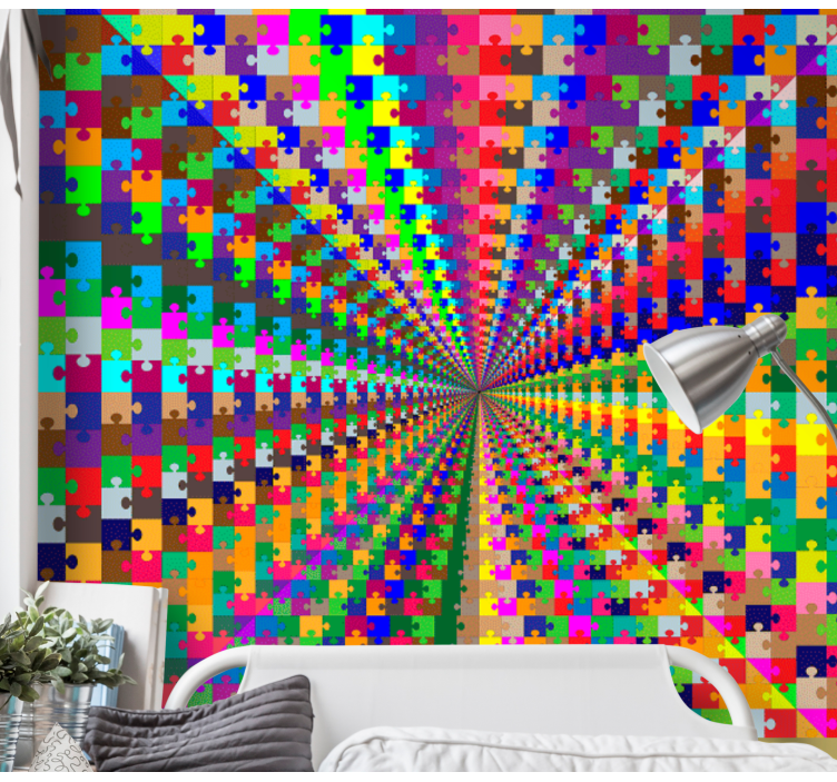Puzzle tunnel Abstract Wall Murals - TenStickers