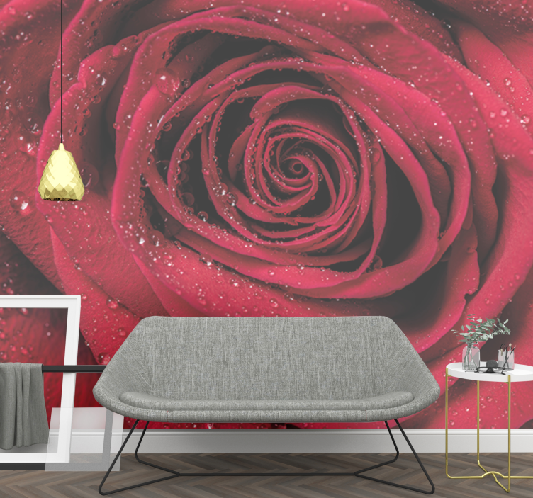 Red rose velvet 3D Wall Mural - TenStickers