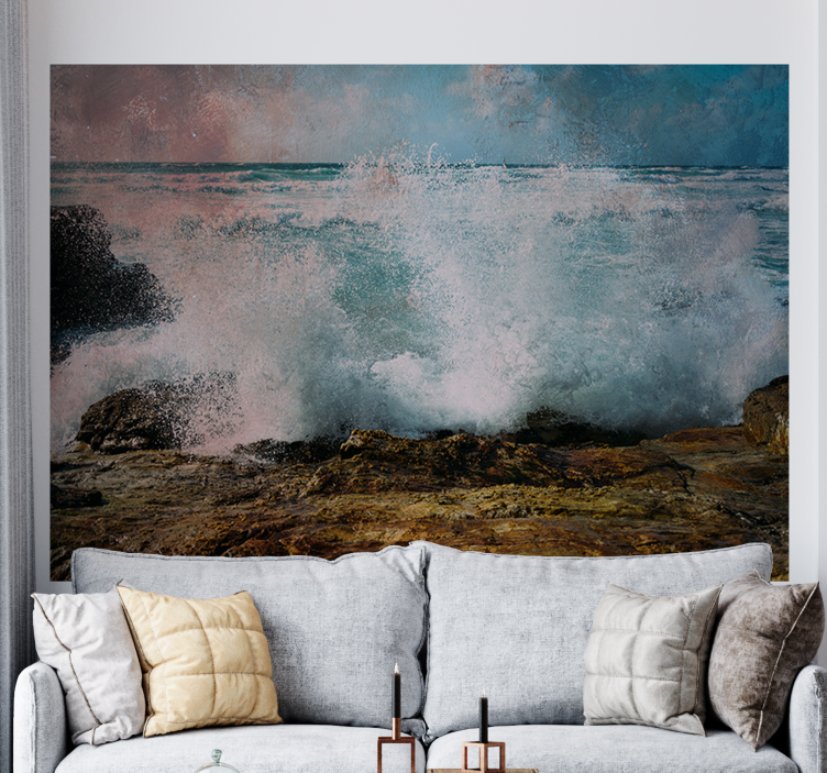 Rough Ocean Waves sea mural - TenStickers