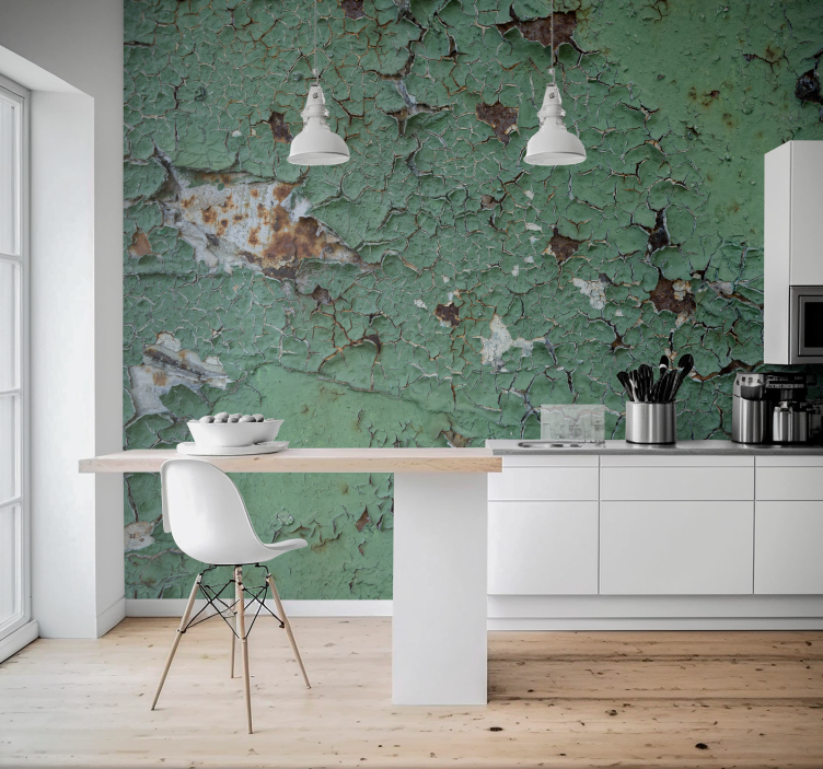 Rusty peeled metal wall mural - TenStickers