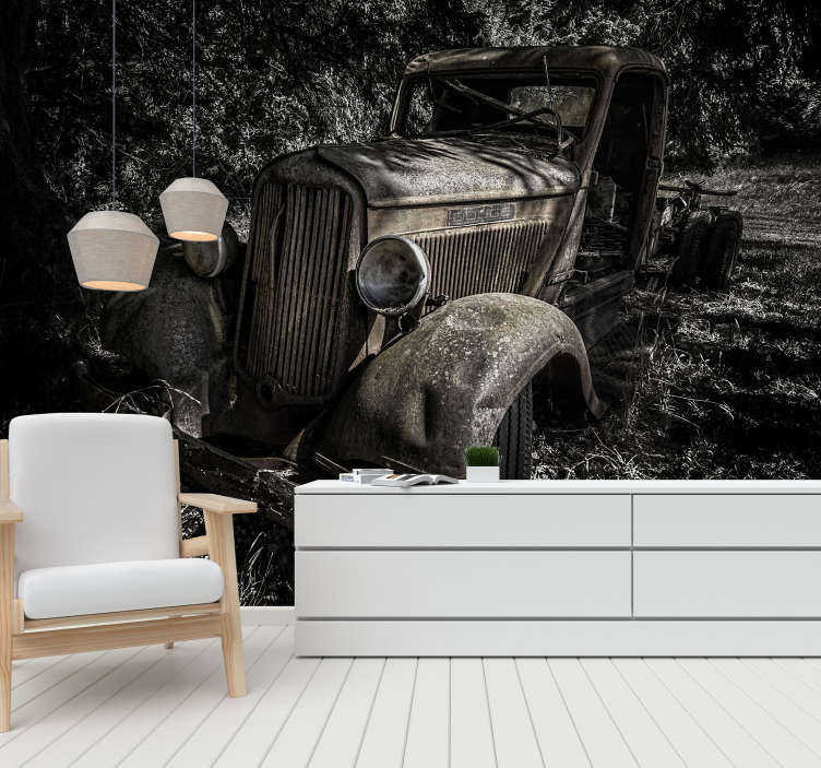 Rusty Vintage Truck vehicle mural - TenStickers