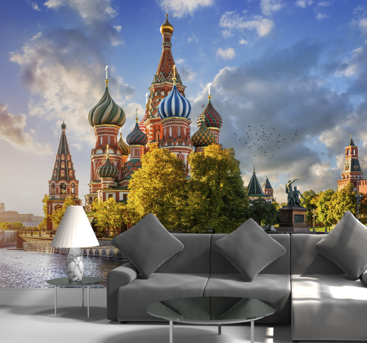 Saint Basil Cathedral and Red Square wall mural - TenStickers