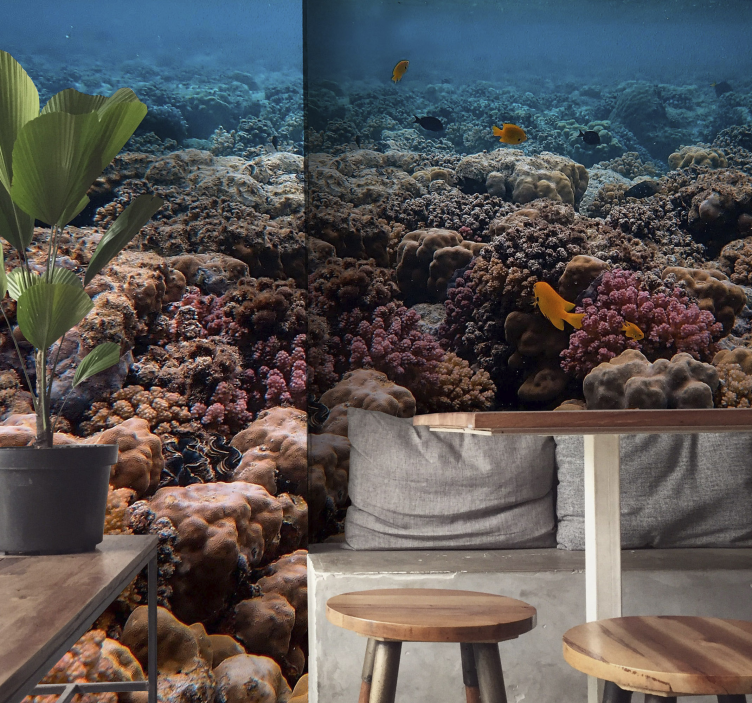 Sea mural coral reef ecosystem - TenStickers