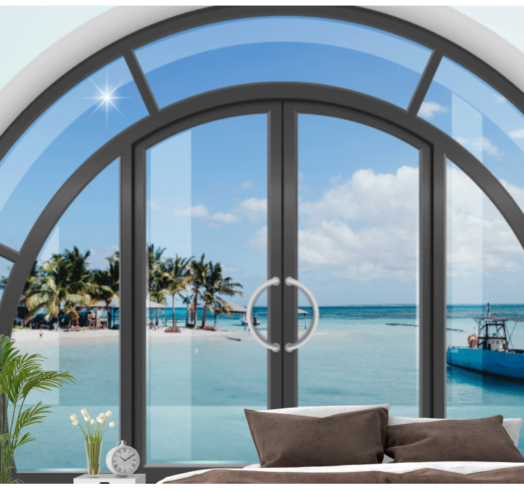 Sea mural tropical ocean scene - TenStickers