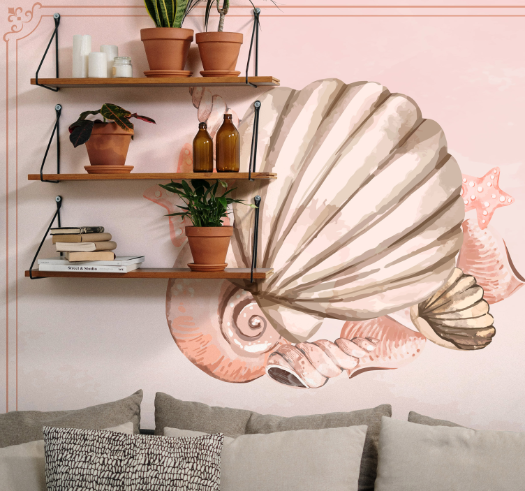 Seashell and Starfish wall mural - TenStickers