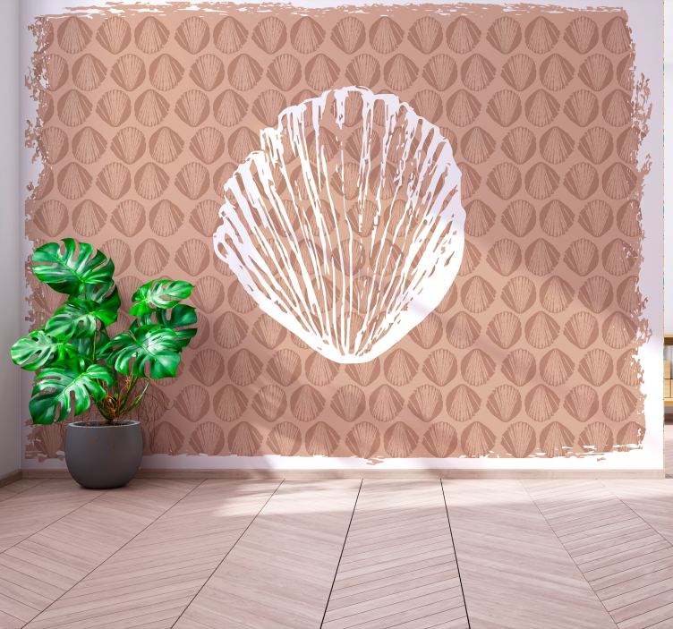 Seashell Pattern wall mural - TenStickers
