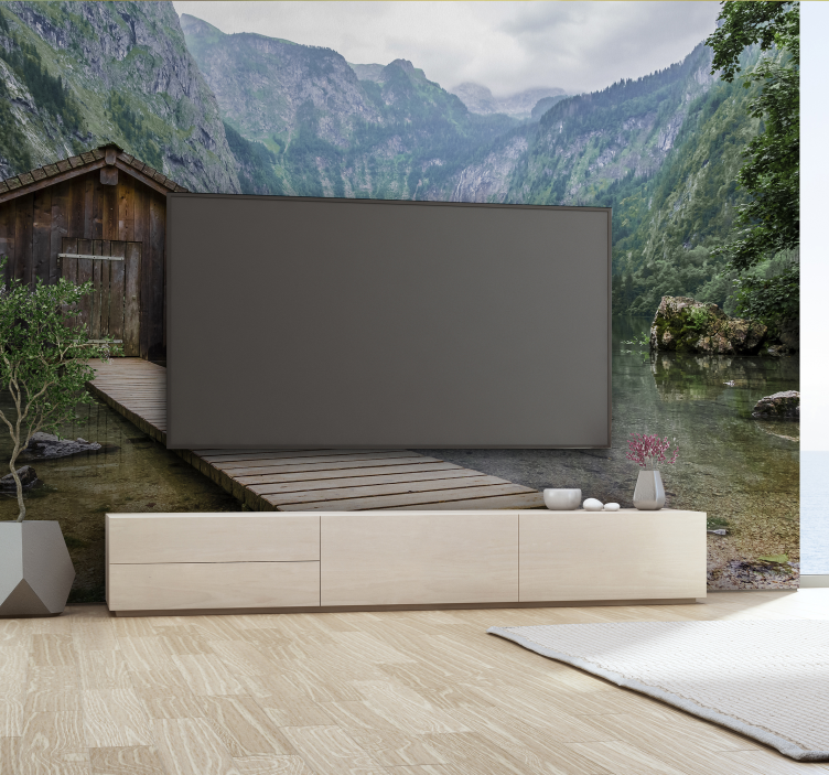 Serene Lake Scenery nature wall mural - TenStickers