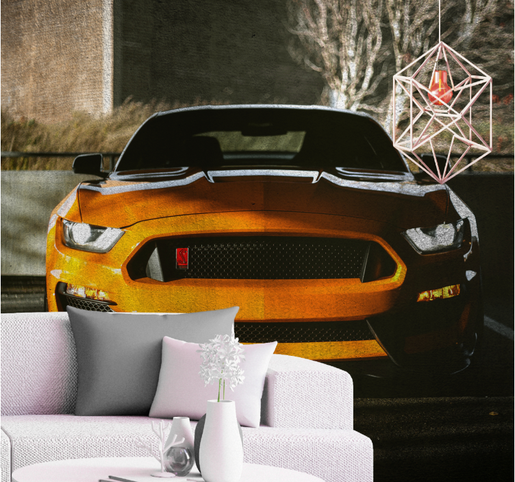 Sleek muscle car vehicle mural - TenStickers