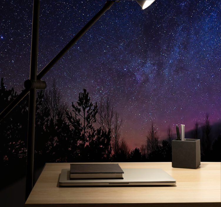 Space mural celestial evening canvas - TenStickers