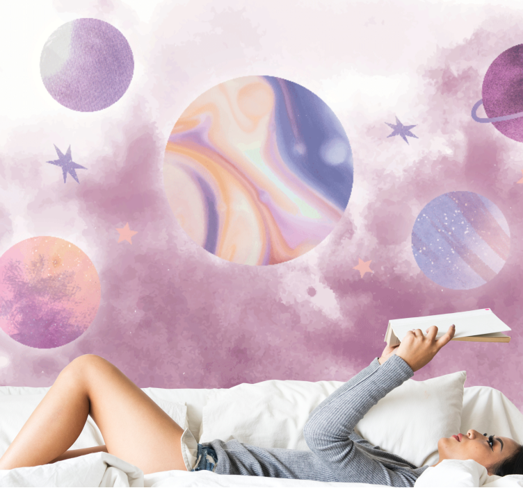 Space mural celestial planetary artwork - TenStickers
