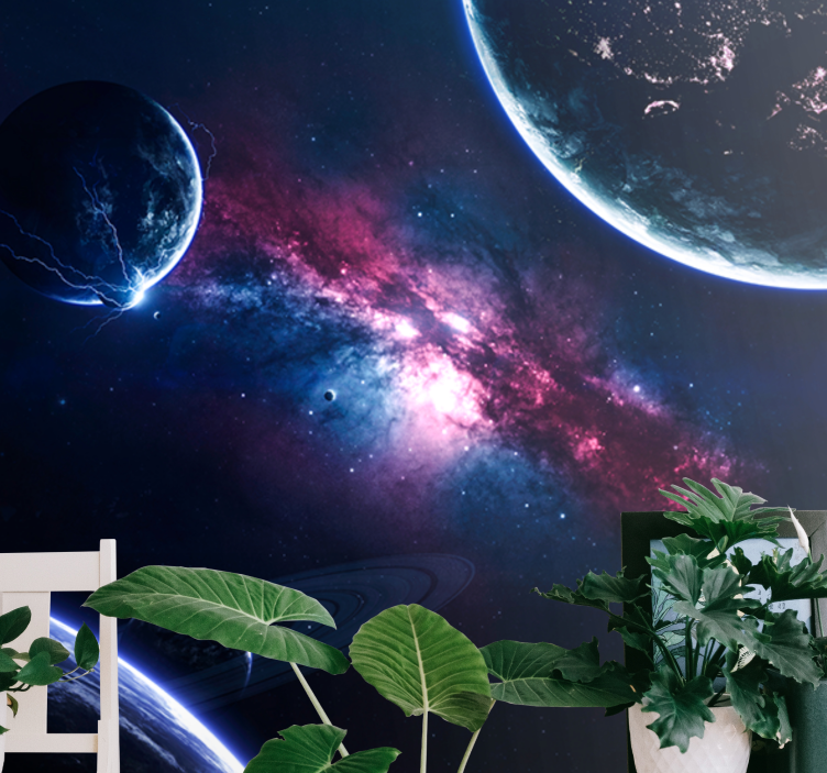 Space mural cosmic galaxy scene - TenStickers