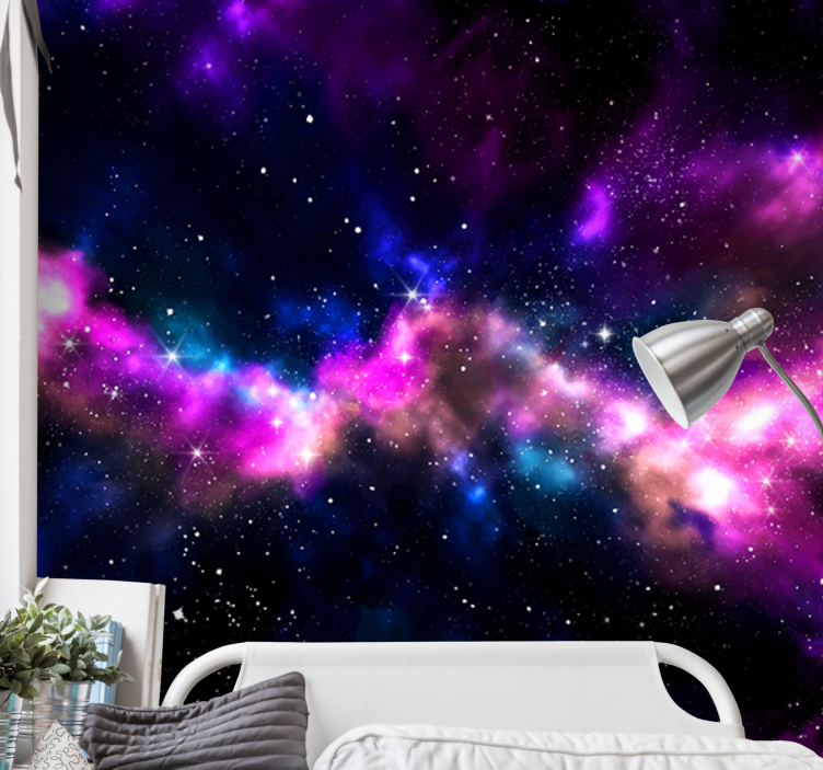 Space mural cosmic nebula landscape - TenStickers