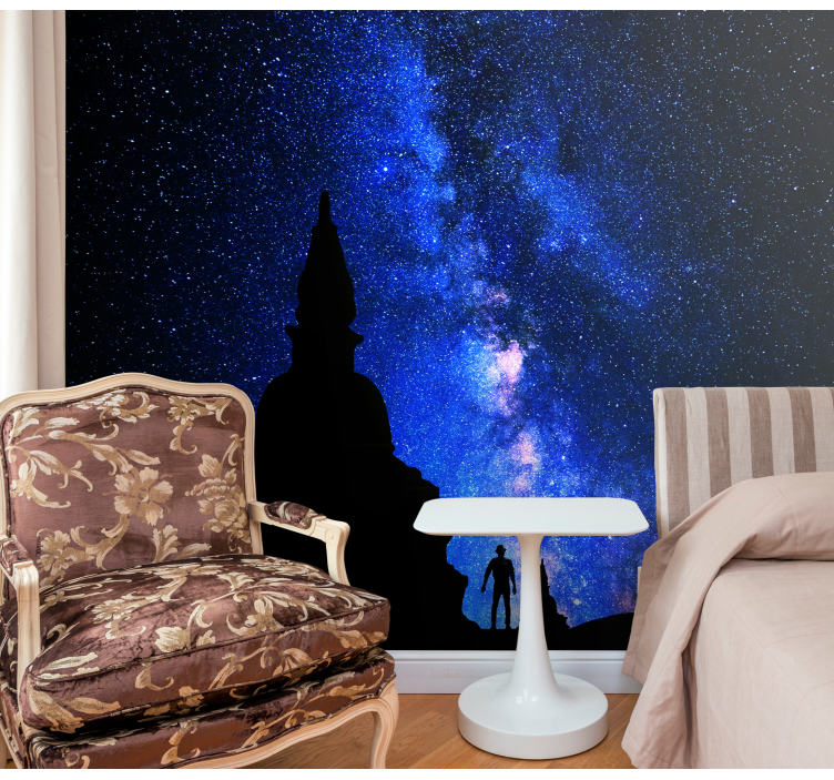 Space mural cosmic silhouette view - TenStickers