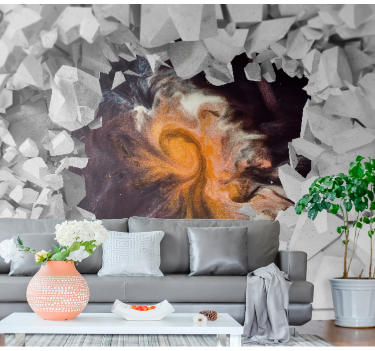 Space mural cosmic swirling energy design - TenStickers