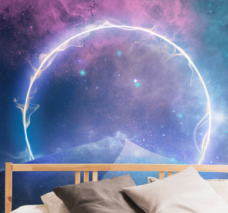 Space mural galactic circle portal - TenStickers