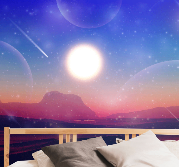 Space mural serene dreamscape - TenStickers