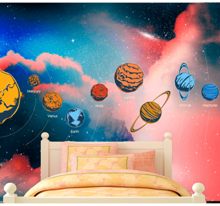 Space mural solar system adventure - TenStickers
