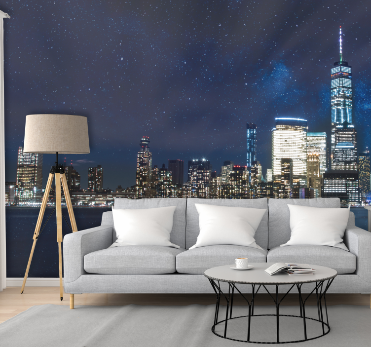 Starry night over New York wall mural - TenStickers