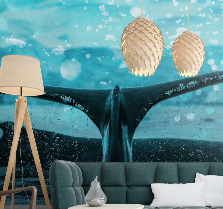 Stunning underwater whale in africa wall mural - TenStickers