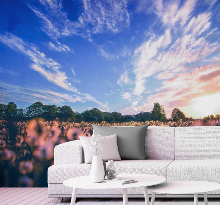 Sunlight in nature aesthetic nature wall mural - TenStickers