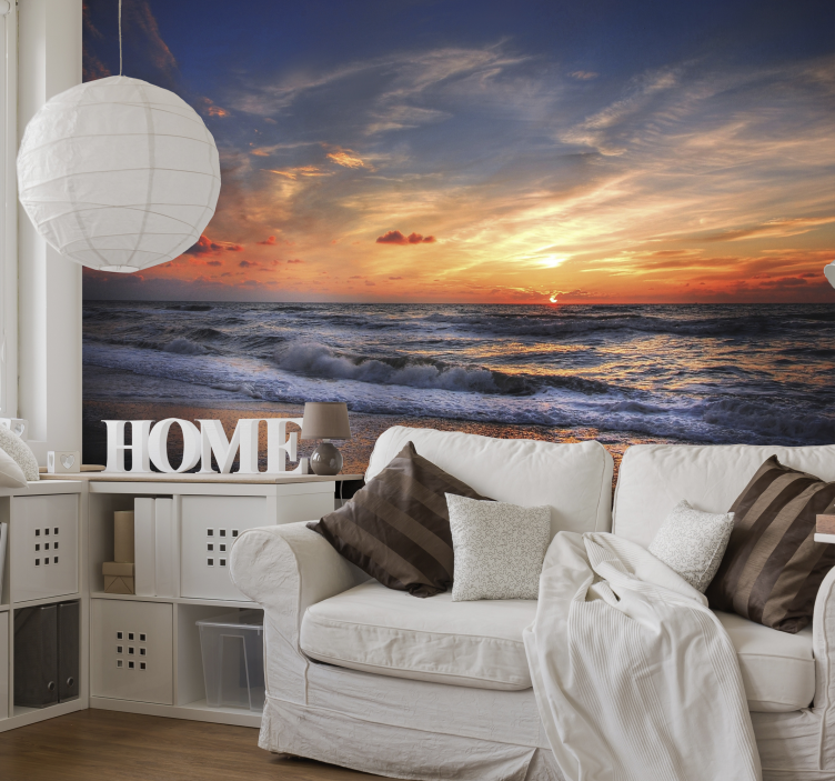 Sunset Seascape sea mural - TenStickers