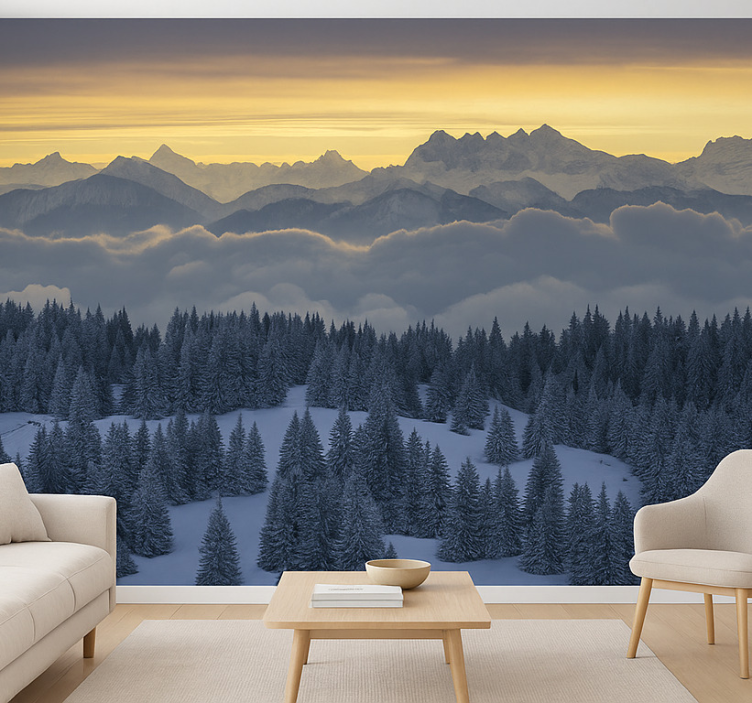 Swiss Alps – Aiguilles du Midi mountain wall mural - TenStickers