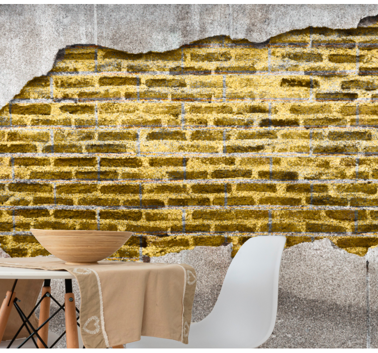 Texture wall mural cracked stone design - TenStickers
