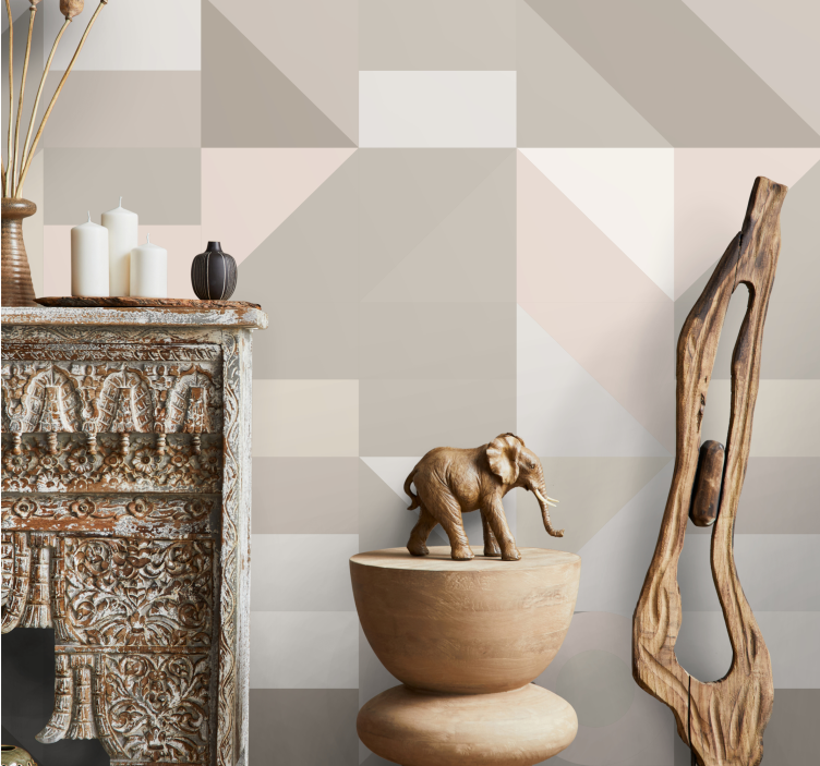 Texture wall mural geometric shape patterns - TenStickers