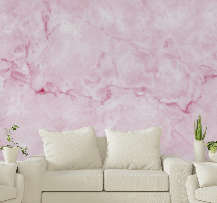 Texture wall mural pink marble effect - TenStickers