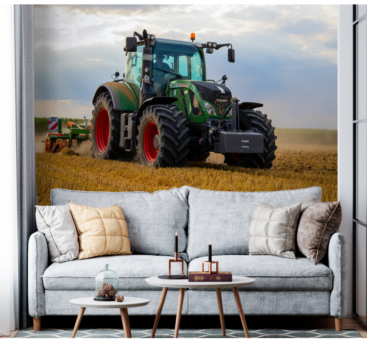 tractor landscape  wall mural - TenStickers