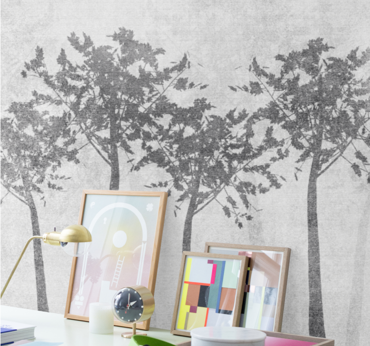Tree mural silhouette tree design - TenStickers
