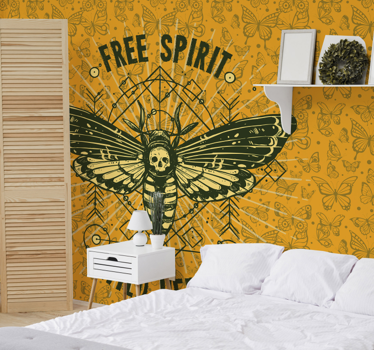 Trendy butterflies pattern animal wall mural - TenStickers