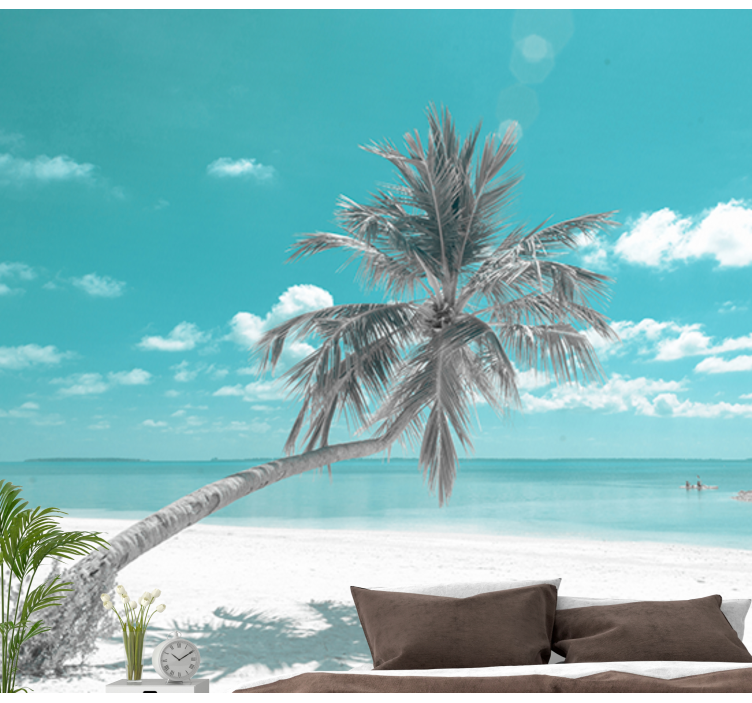 Tropical Beach Paradise sea mural - TenStickers