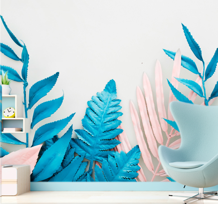 Tropical jungle painting style wall mural - TenStickers