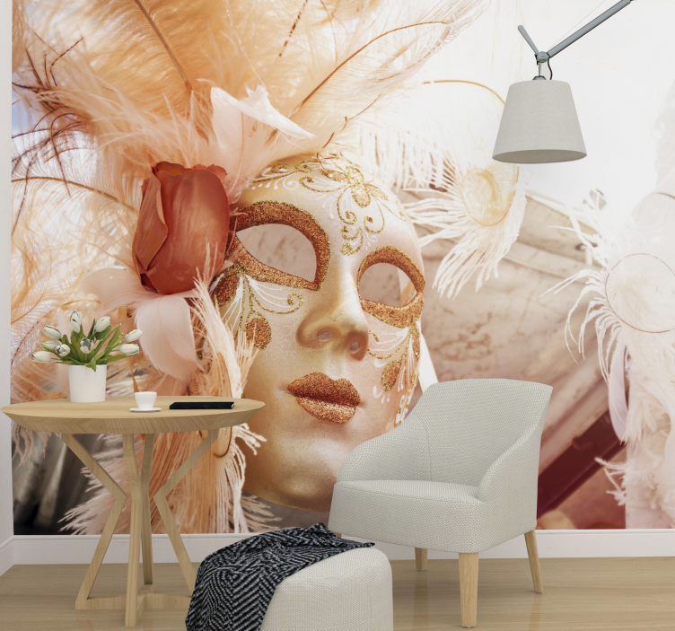 Venice Carnival living room wall mural - TenStickers