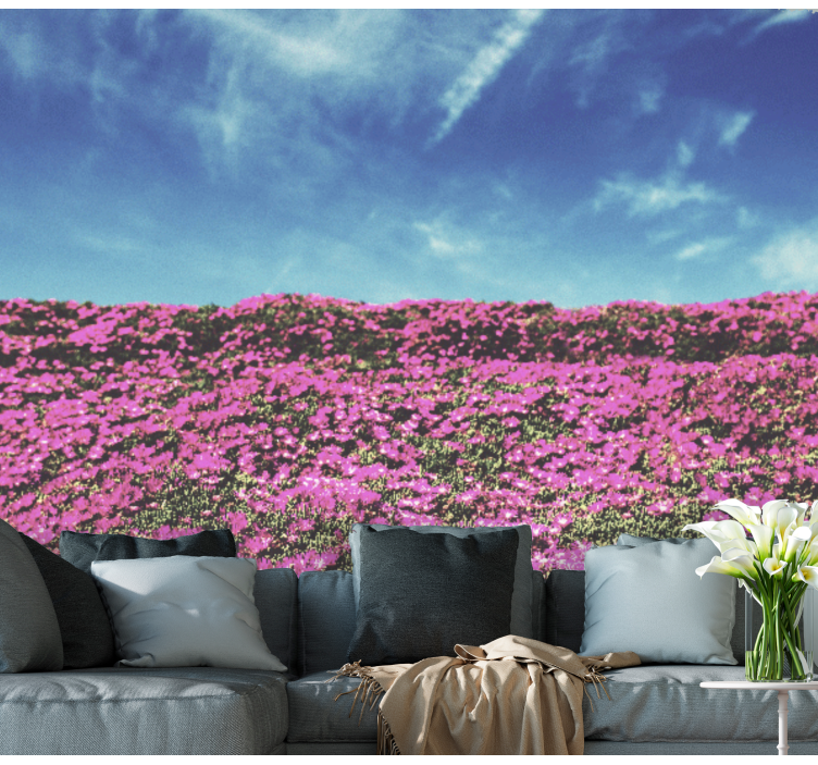 Vibrant Pink Blossoms flower mural - TenStickers
