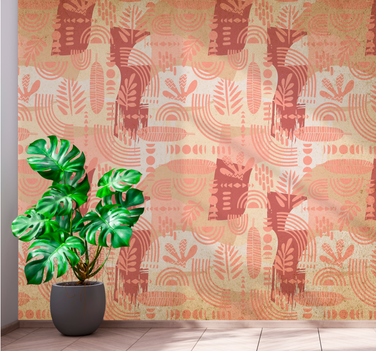 Wall mural geometric pattern design - TenStickers