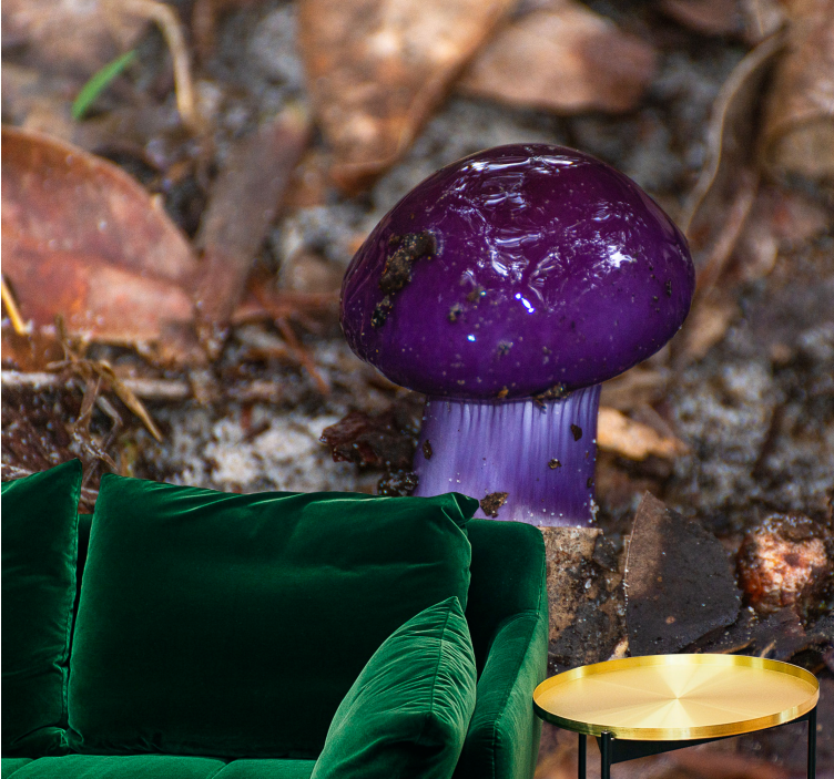 Wall mural purple mushroom sprout - TenStickers