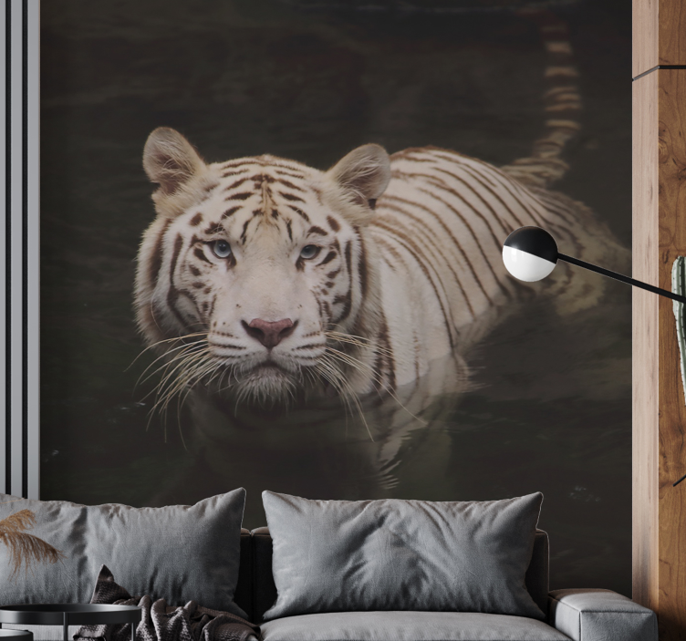 White Tiger Gaze wall mural - TenStickers