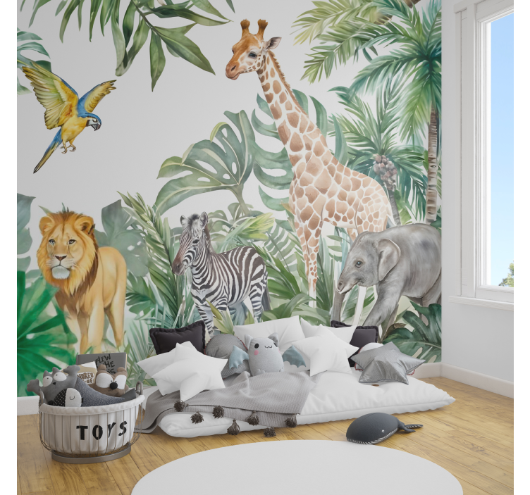 Wildlife wall mural - TenStickers