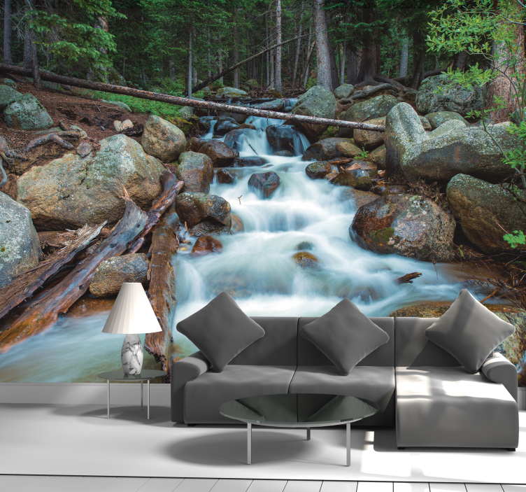 Wonder of nature waterfall wall mural - TenStickers