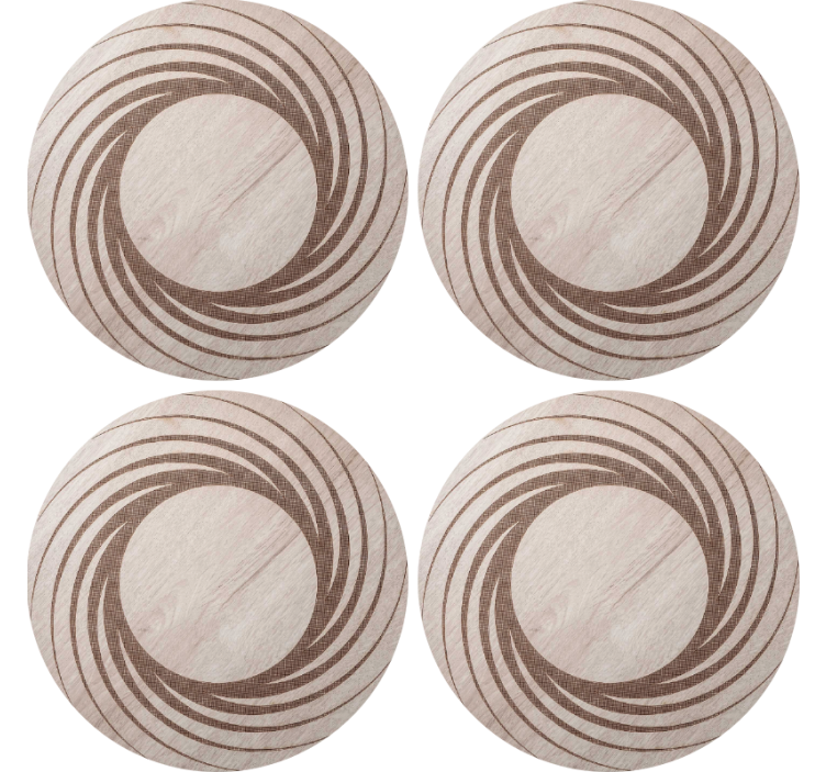 Coasters with natural circular patterns - TenStickers