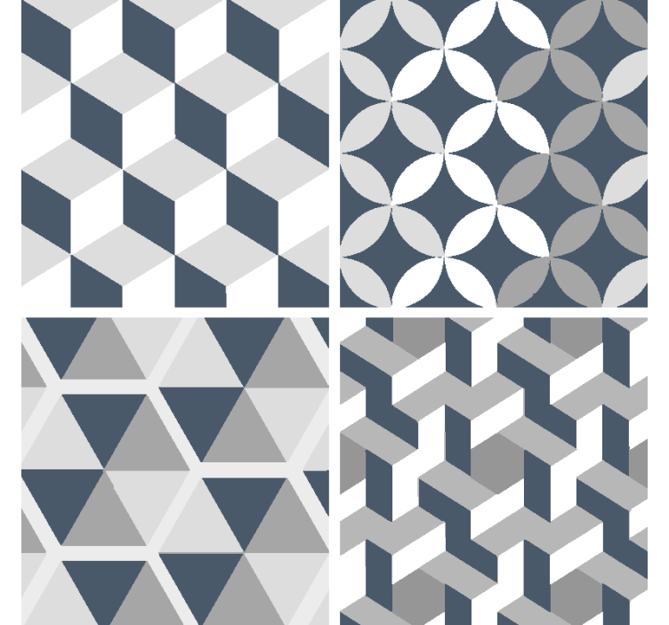 Grey patterns modern coaster - TenStickers