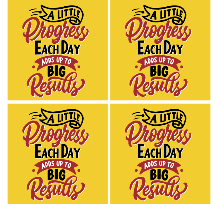 Text coasters motivational quote art - TenStickers