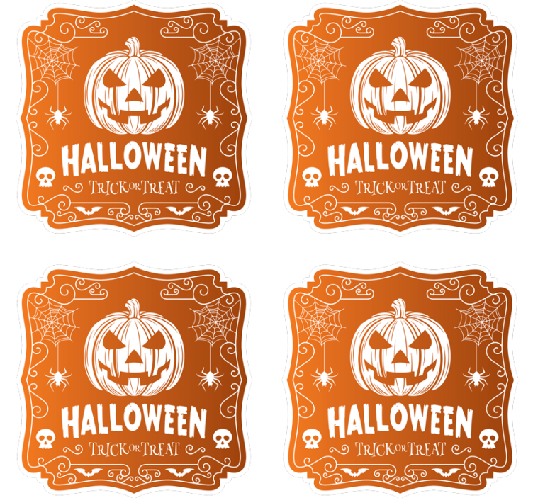 Halloween beer drink coaster - TenStickers